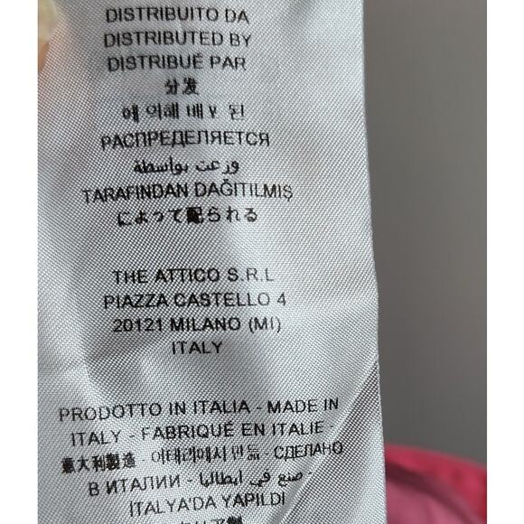 THE ATTICO Diana Shirt Cotton Poplin Cut Out Button Down in 266 Hot Pink Barbie - Picture 13 of 14